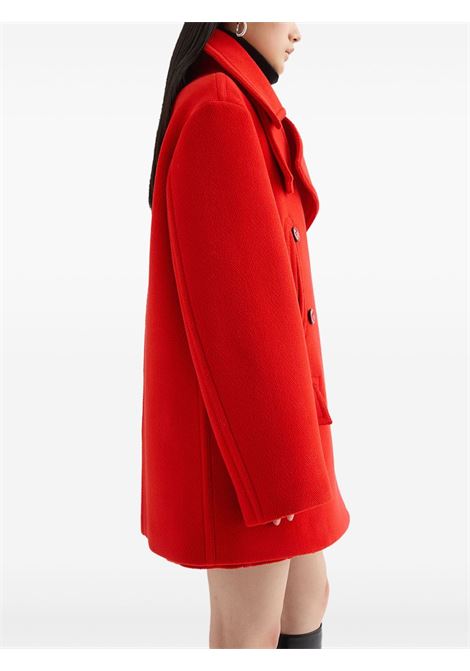 Cappotto doppiopetto in lana in rosso Jil sander - donna JIL SANDER | J02SW0037J40262621